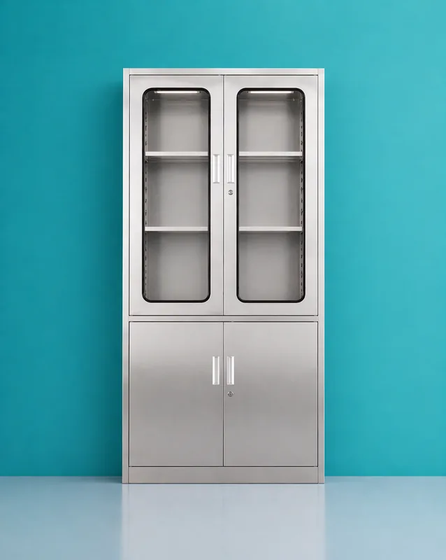 Prima Raya Medika Four-Door Utility Cabinet main view for healthcare supply storage