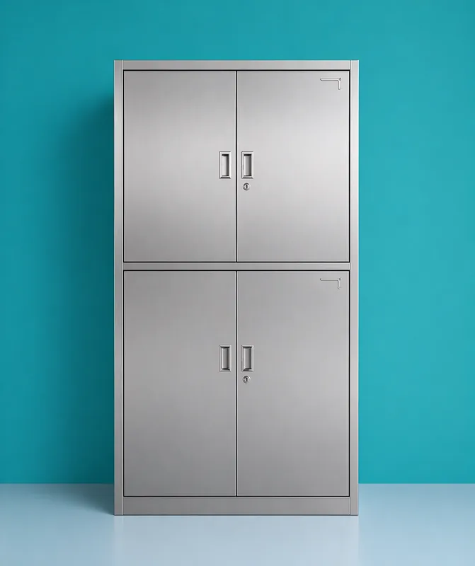 Prima Raya Medika Four-Door Lockable Cabinet main view for healthcare supply storage